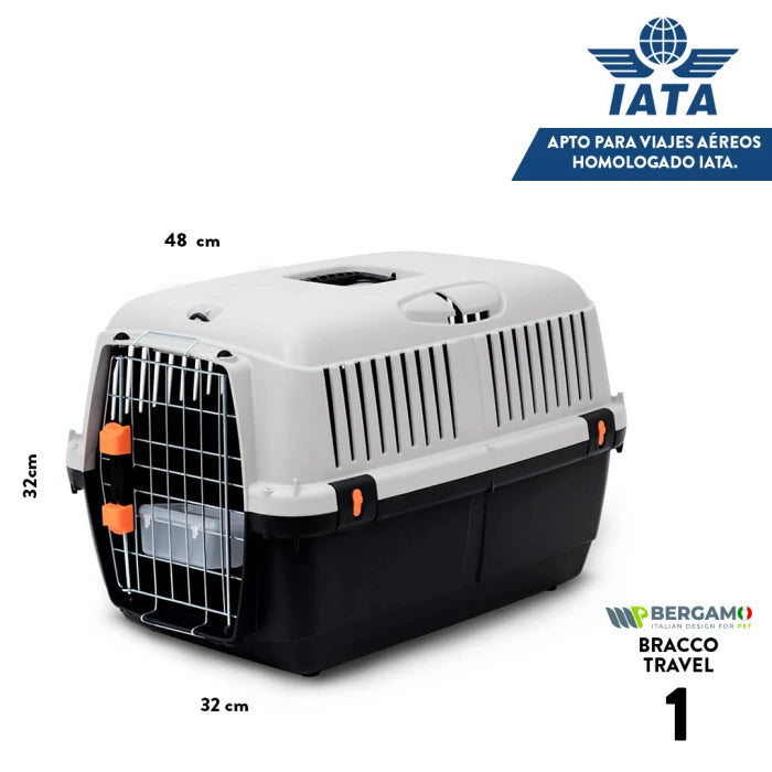Transportadora Bracco Travel 1 para Perro y Gato - 48X32X32 cm - imagen 1