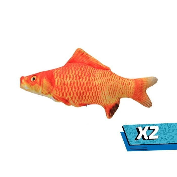 2xPez Peluche Goldfish Con Catnip