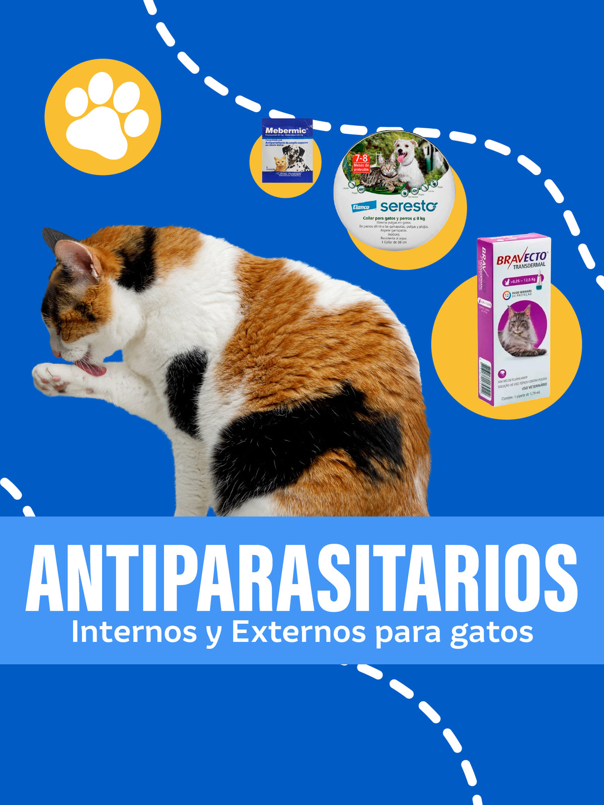 La mejor selección de antiparasitarios internos y externos para gatos y perros, pipetas, collares y spray con despacho a todo Chile.