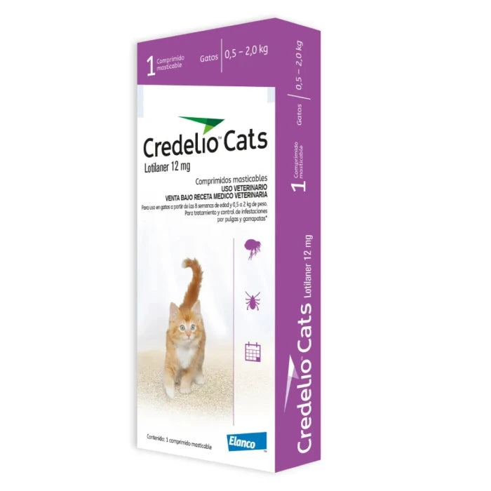 CREDELIO GATO 12 MG (0.5-2KG) X 1 TAB - imagen 1