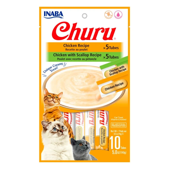 Churu variedades de pollo 10 tubos (Pollo y Pollo con ostión) - imagen 1