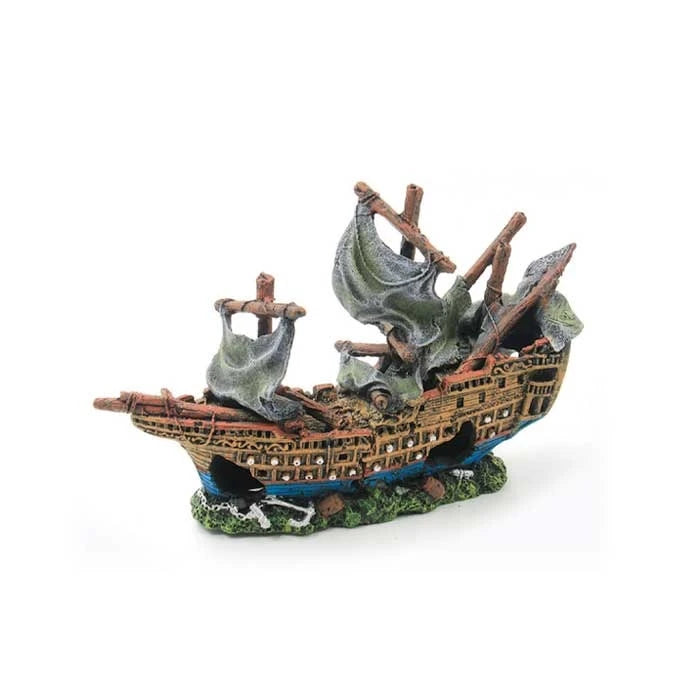 Adorno Barco Pirata Para Acuario - imagen 1