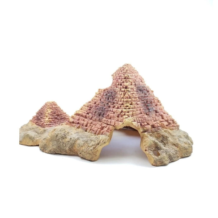 Adorno Para Acuarios Piramide Destruida Poli-Resina - imagen 1