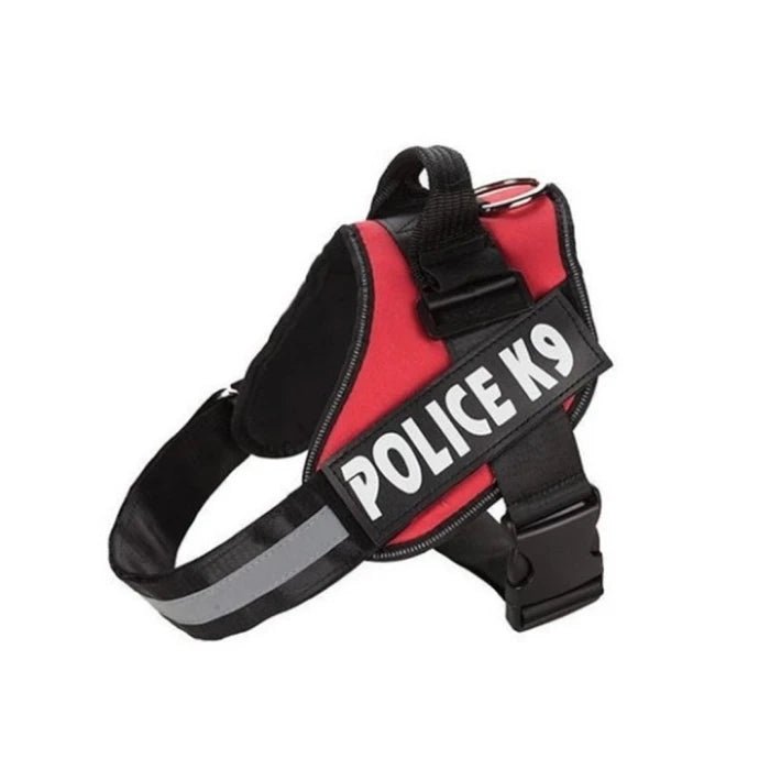 Arnés Police K9 Rojo Reflectante para Perros | XL y 2XL - Pethome