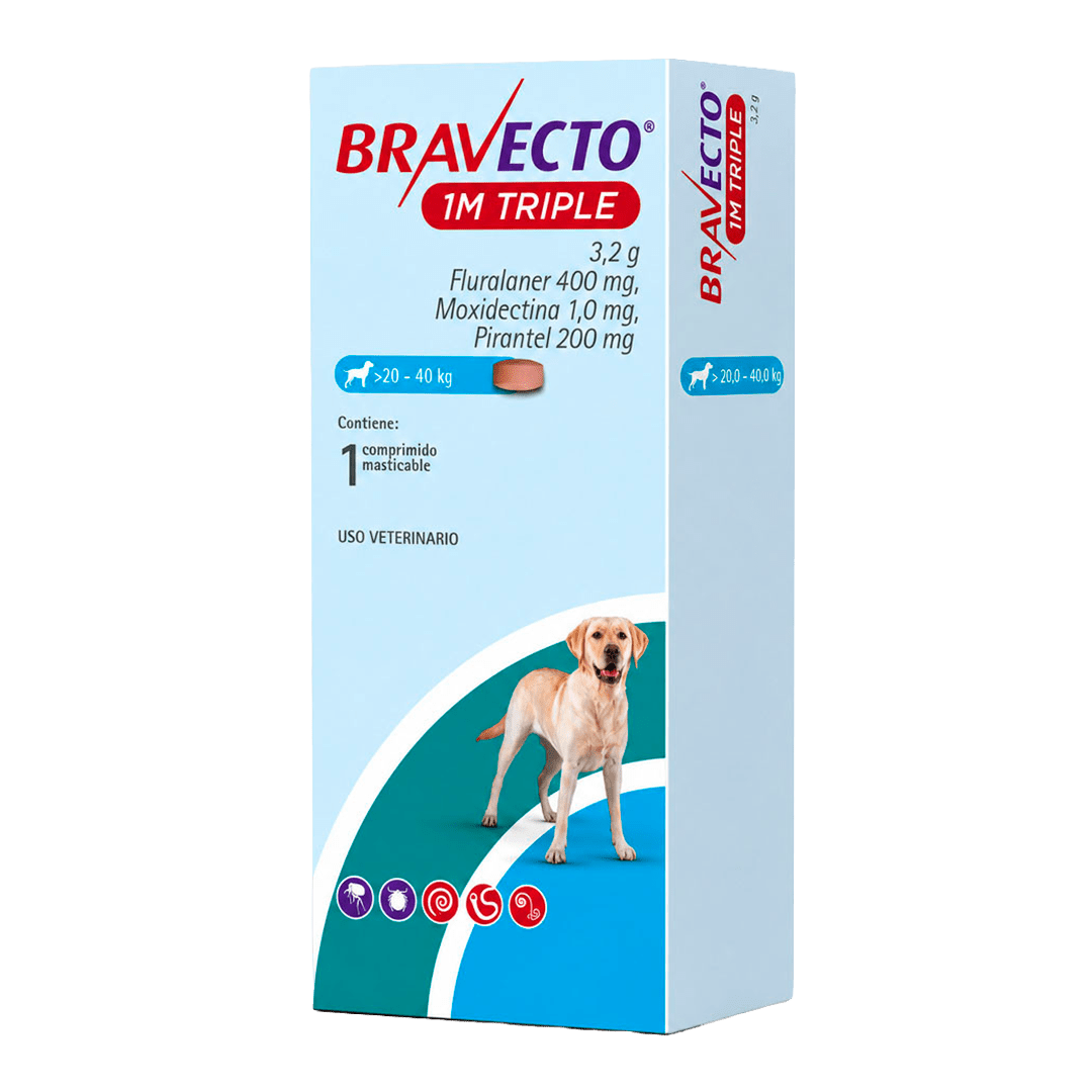 Bravecto 1M Triple Perro - Pethome