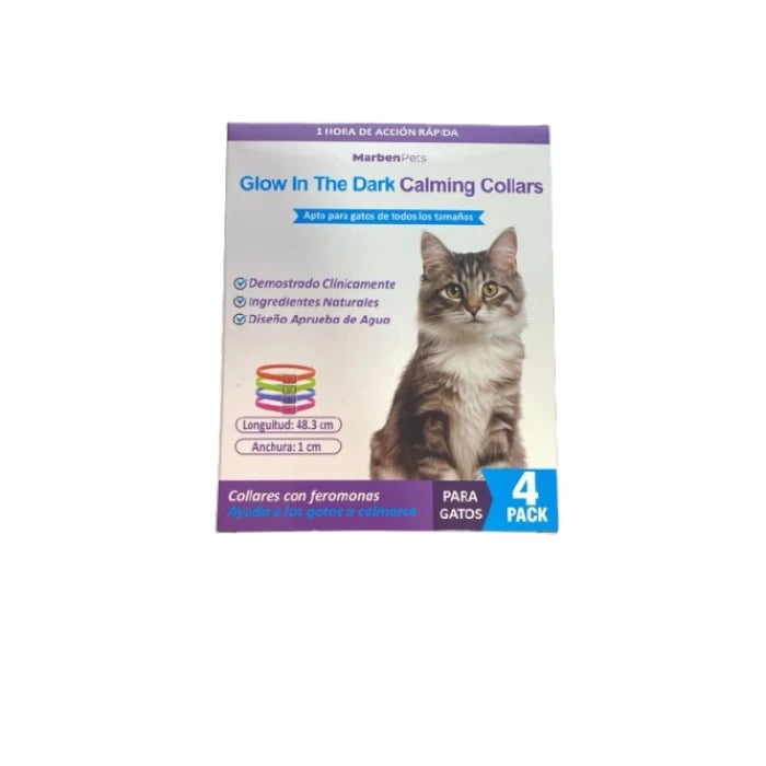 Calming collars gato pack 4 glow in the dark - imagen 1