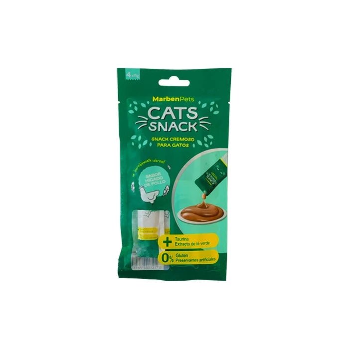 Cats Snack Tubito Cremoso Sabor Hígado de Pollo - Pethome