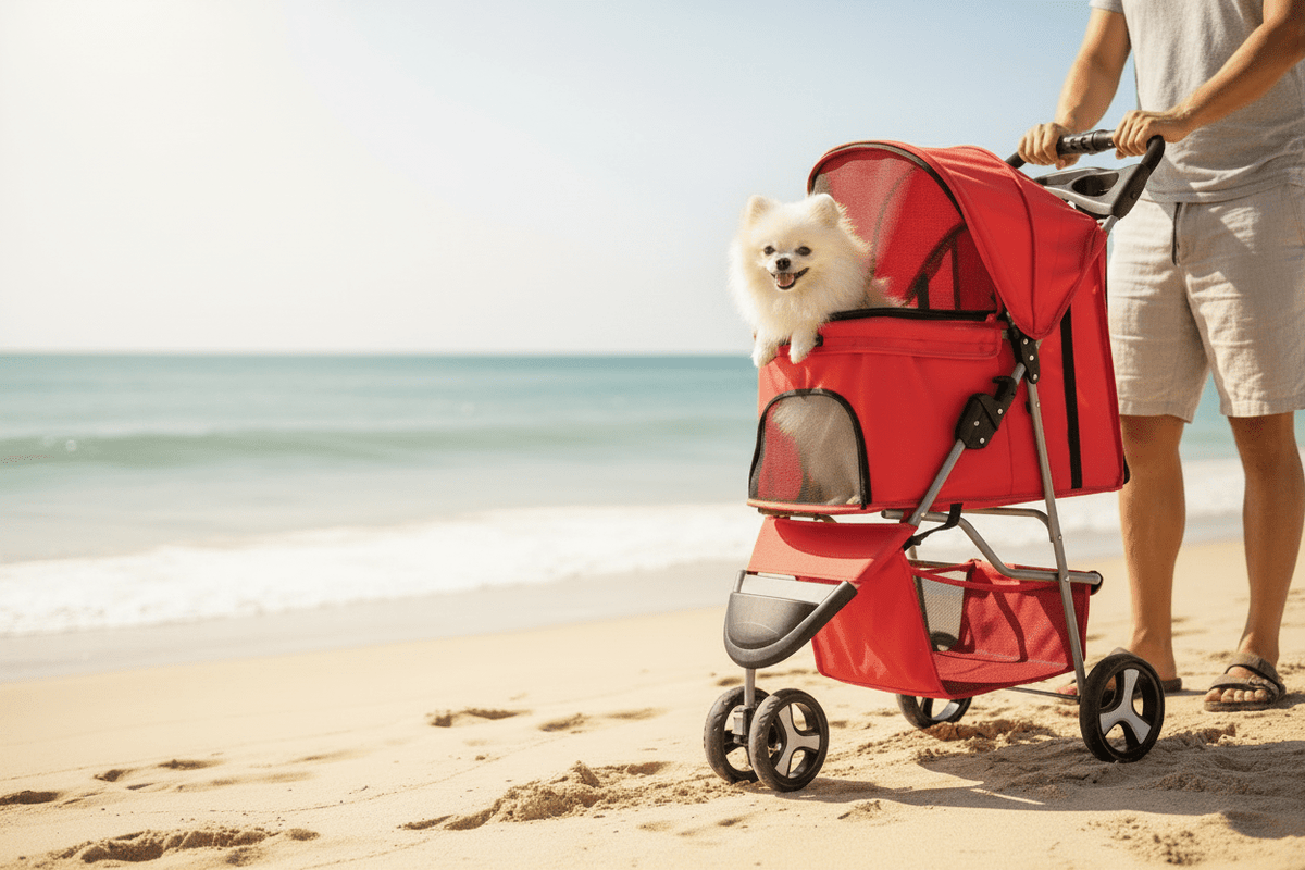 Coche para mascotas 3 ruedas - Pethome