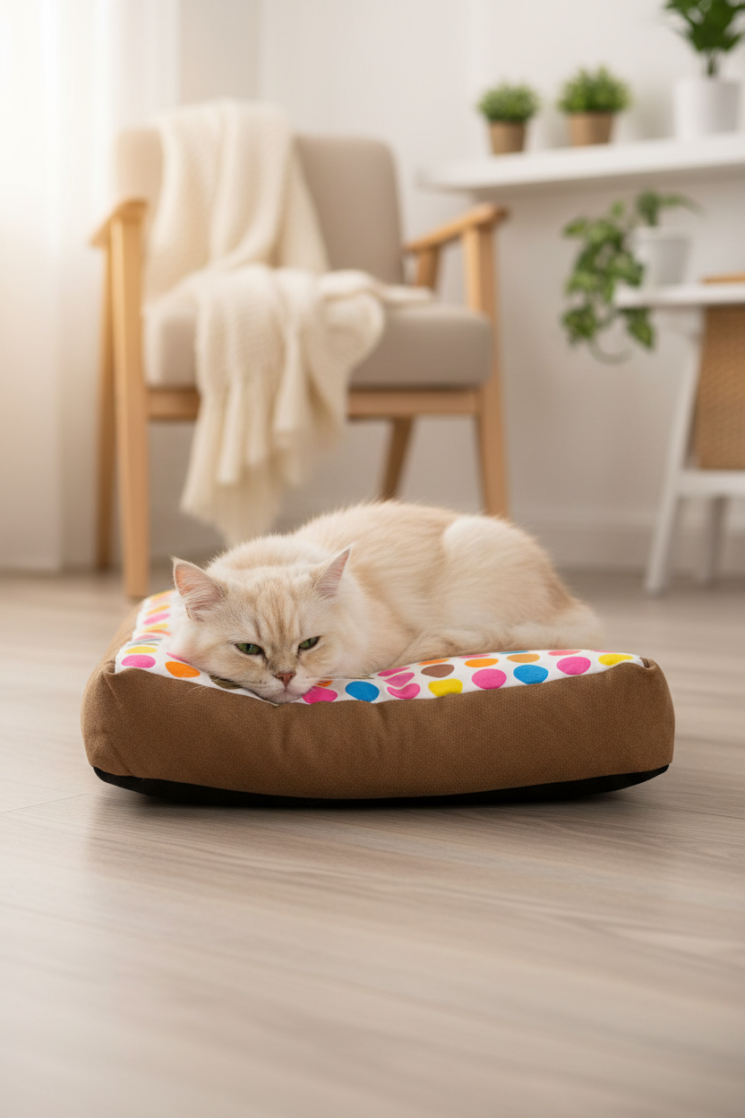 Colchoneta Puntos con Gato