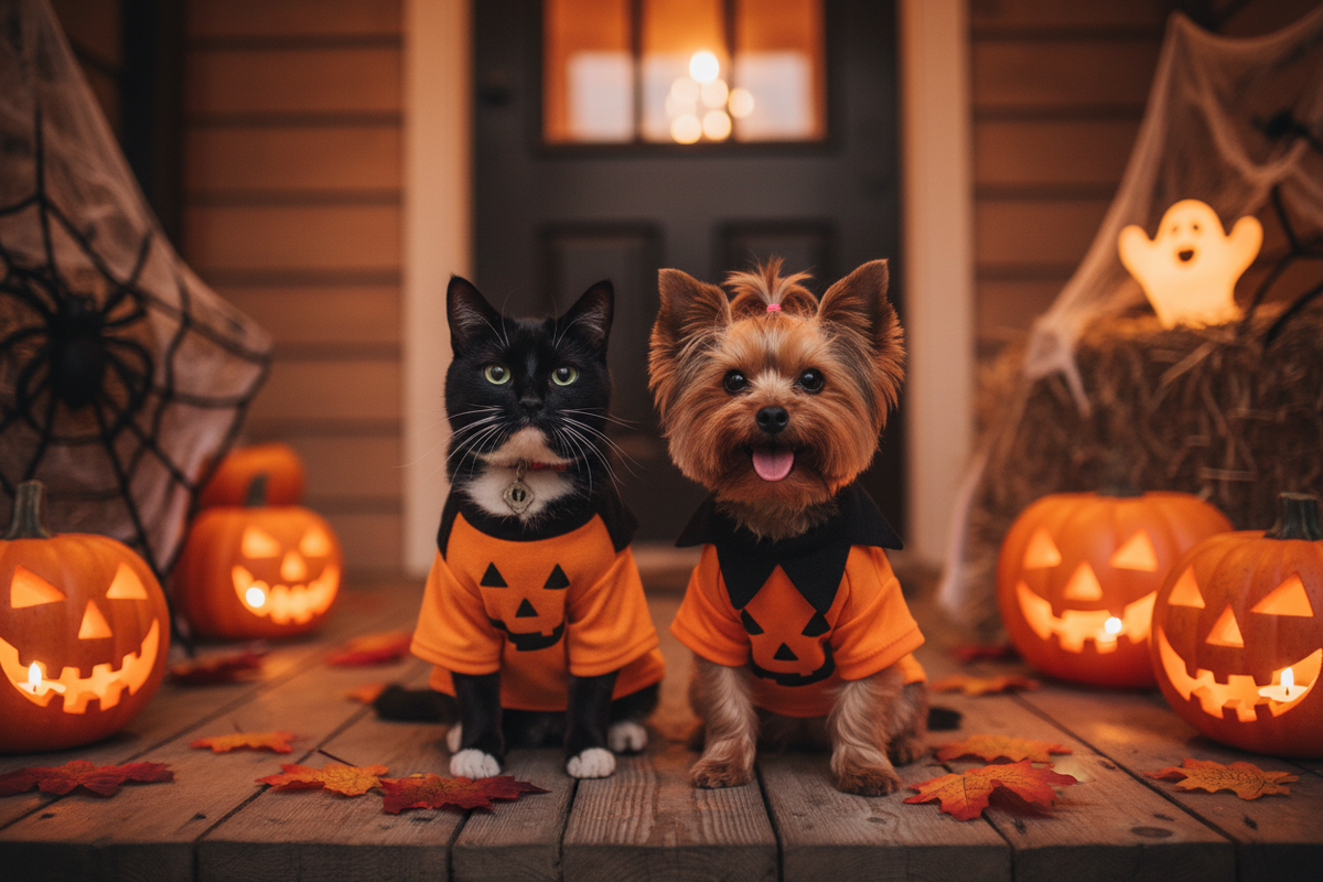 Disfraz Halloween Calabaza - Gato y Perro