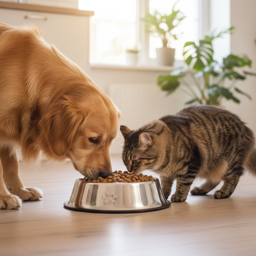Plato Metálico para perros y gatos Antideslizante con Relieve