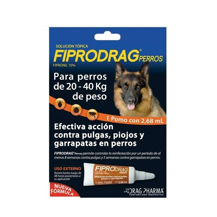 Fiprodrag Pipeta Antiparasitaria perros 20 a 40 kg - imagen 1