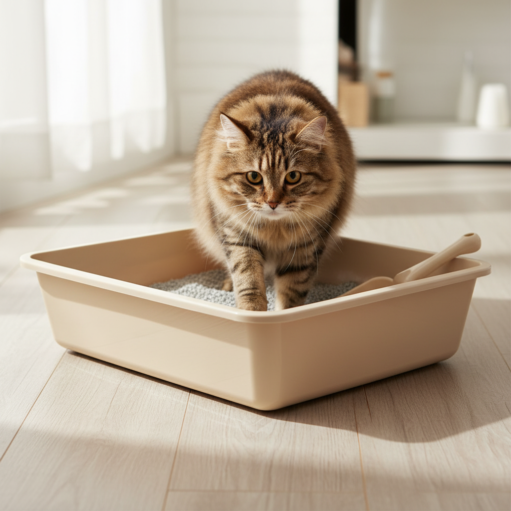 Pack Sanitario de gatos (Baño-Pala-Plato 32x43x9) Beige