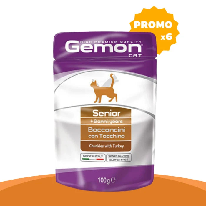 Gemon Cat Pouch Senior Turkey