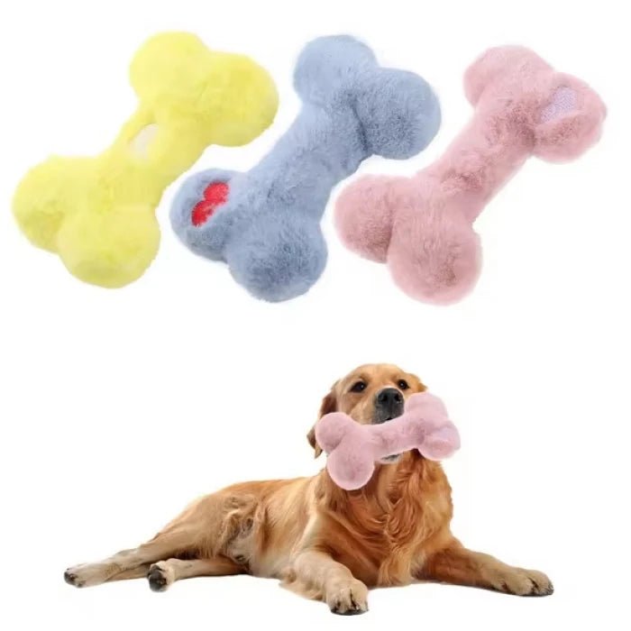 HUESO DE PELUCHE ROSADO - Pethome