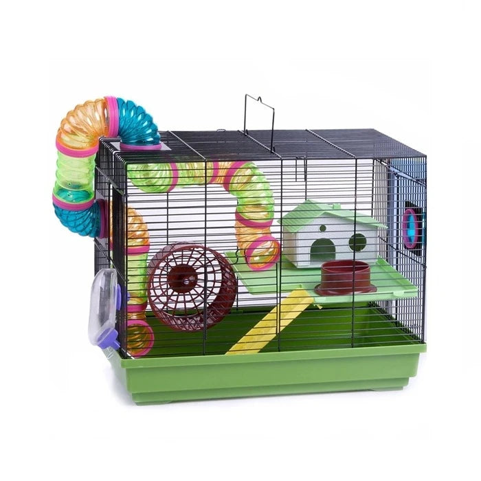 Jaula Hamster 2 Pisos Full Equipo Tubos - imagen 1