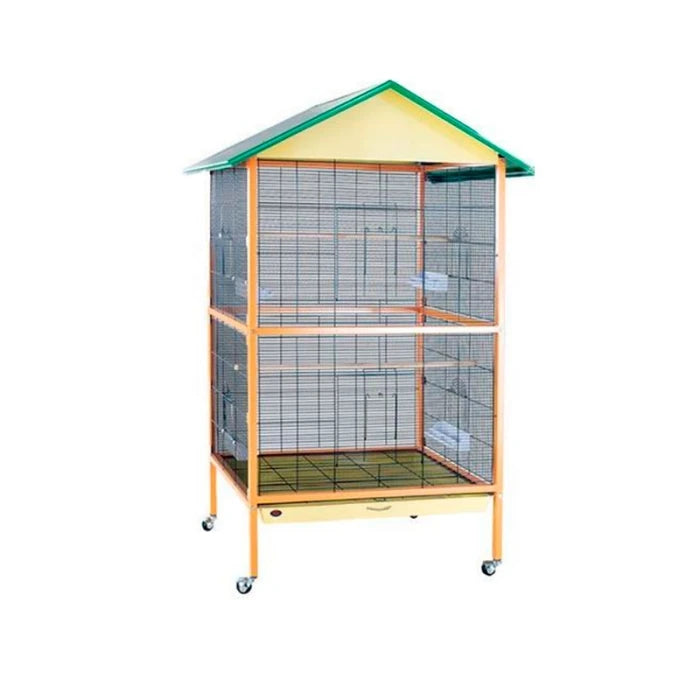 Jaula para aves con ruedas (107.5 x 75 x 175cm)