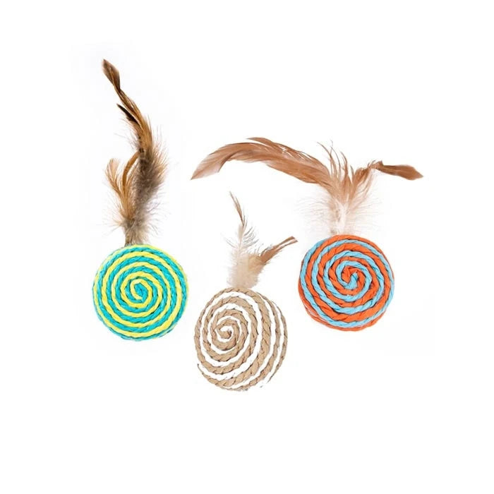 juguete con plumas para gatos en distintos colores - imagen 1