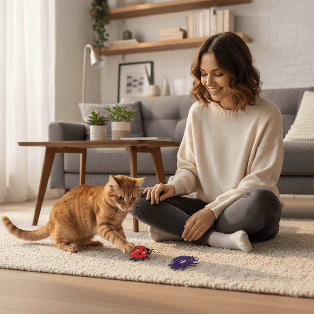 Juguete electrico insecto para gatos - Pethome