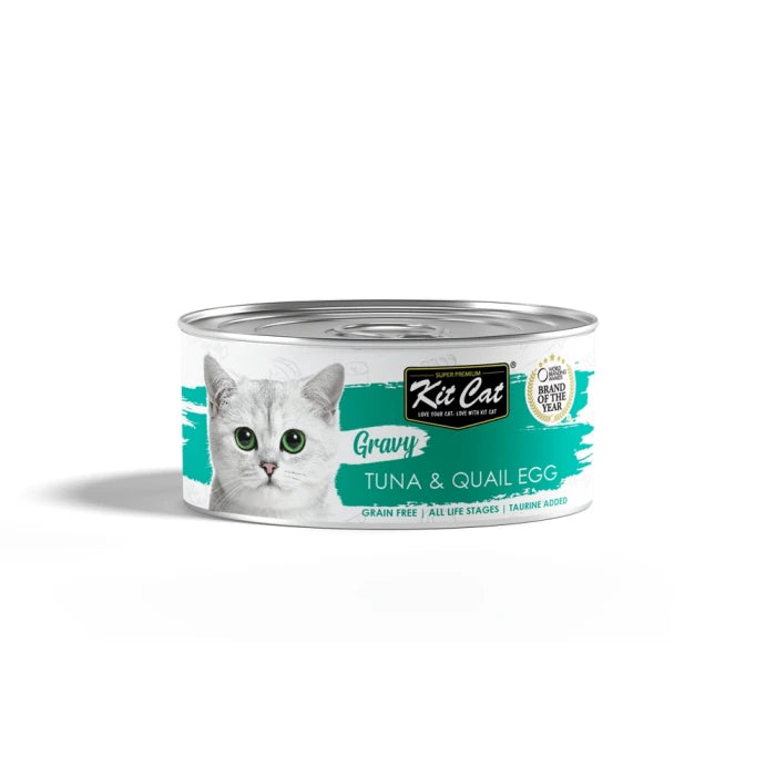 Kit Cat Gravy Comida Enlata Atún y Huevo de Codorniz 70G - imagen 1