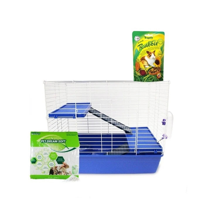 Kit Jaula 3 Pisos Para Conejos