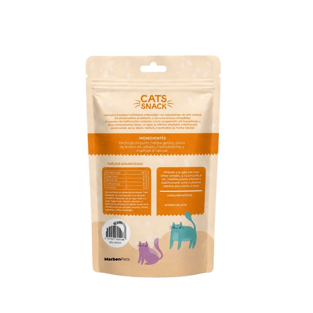 Pollo Liofilizado con Catnip 50 GR