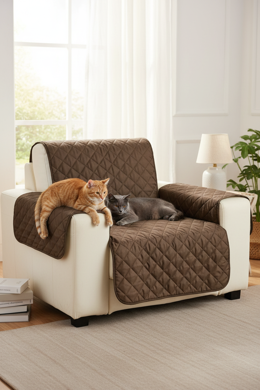 Manta Cubre Sillones - Dos Gatos