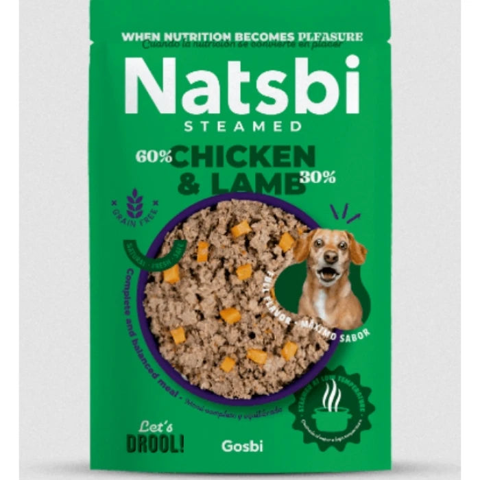 NATSBI STEAMED CHICKEN & LAMB 500G - imagen 1