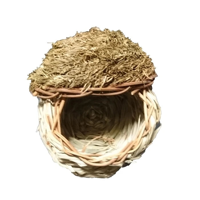 Nido Para Aves De Totora Y Fibra Vegetal Colgantes - imagen 1