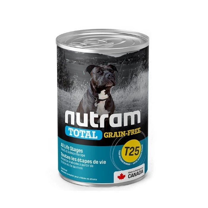 T25 NUTRAM TOTAL GRAIN FREE TROUT & SALMON CANNED 369 GR - imagen 1