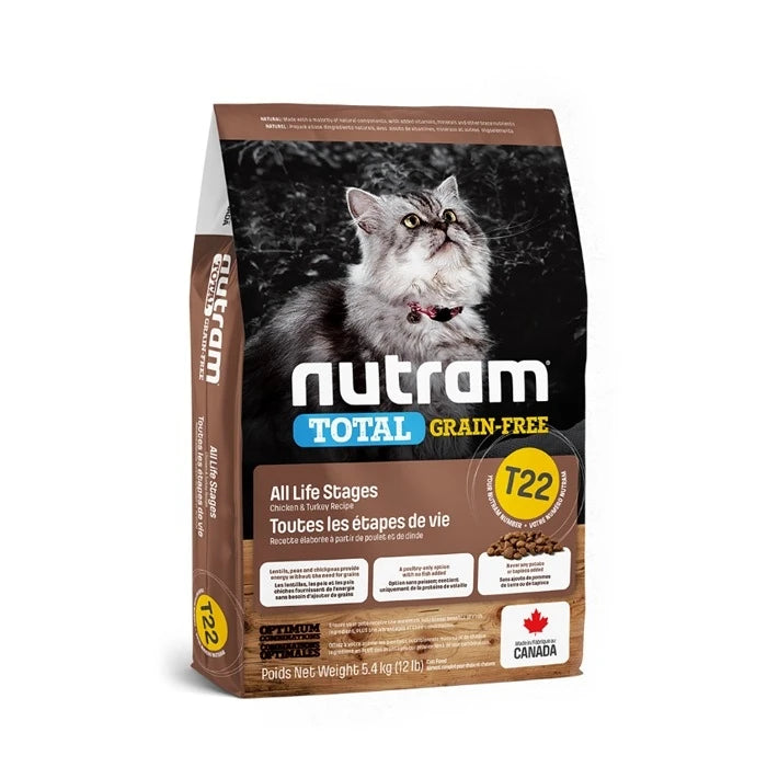 NEW T22 NUTRAM TOTAL GRAIN-FREE CHICKEN & TURKEY CAT FOOD 1.13KG - imagen 1