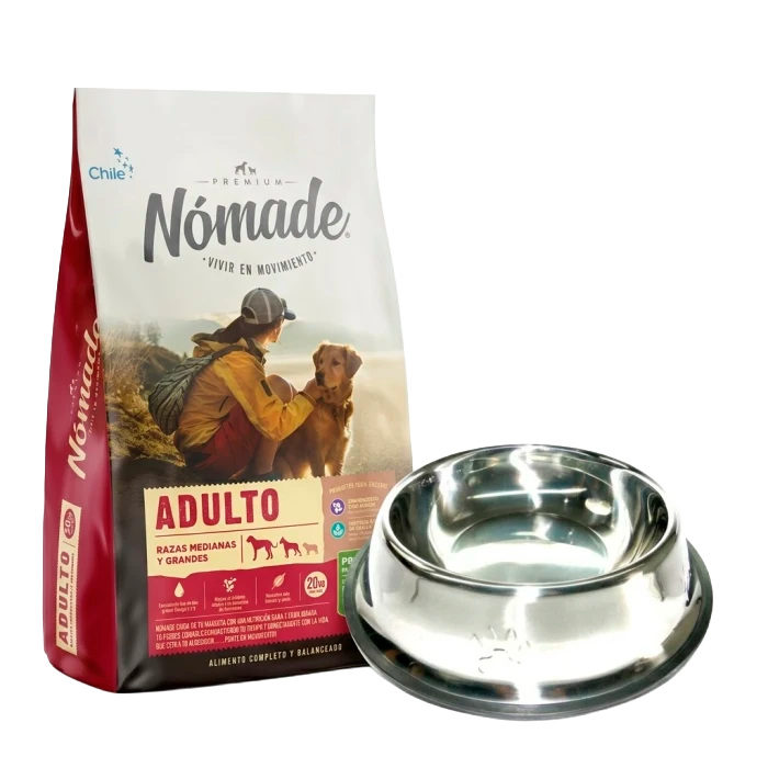 Pack Nómade Perro 20kg + Plato