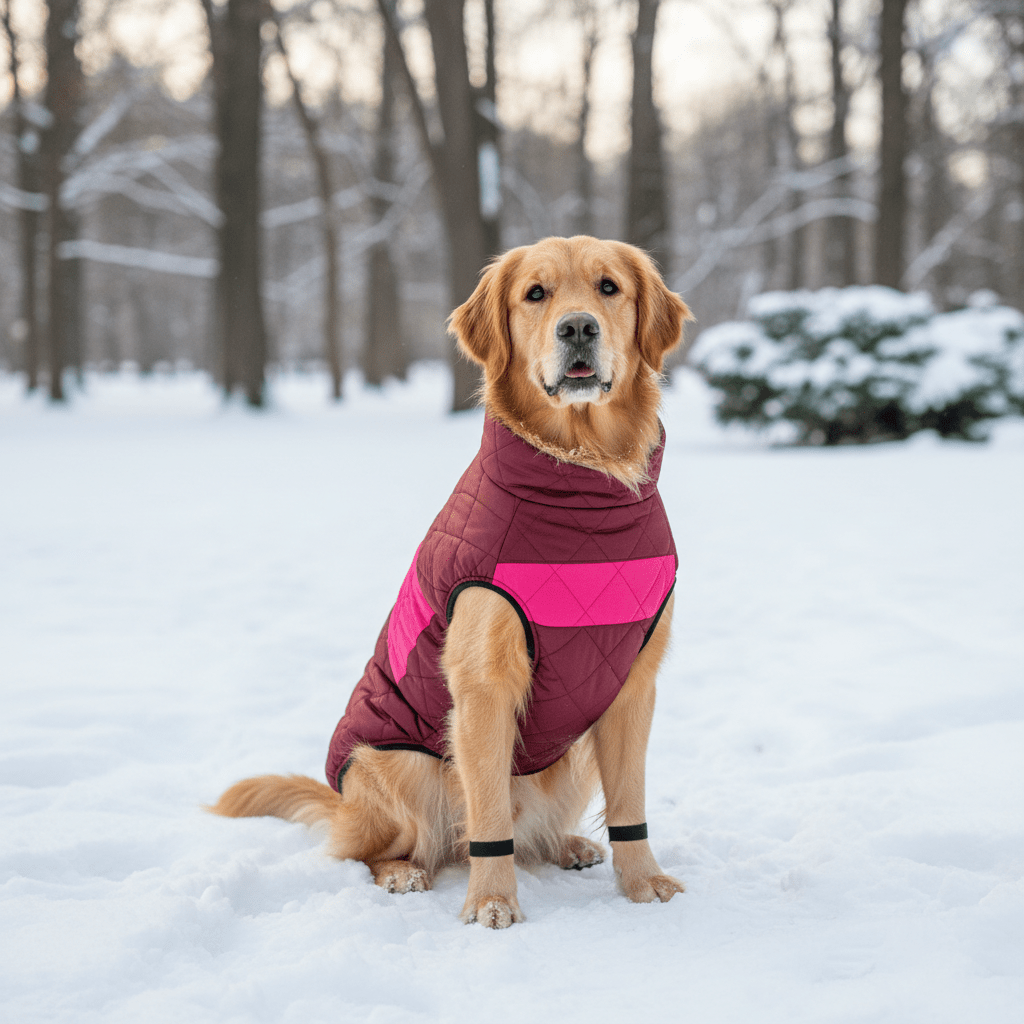 Parka diamond con franja de color - Pethome