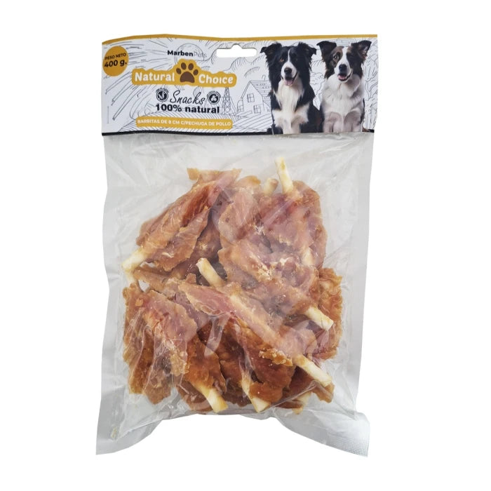 PECHUGA DE POLLO EN PALITO CARNAZA 400GR - imagen 1