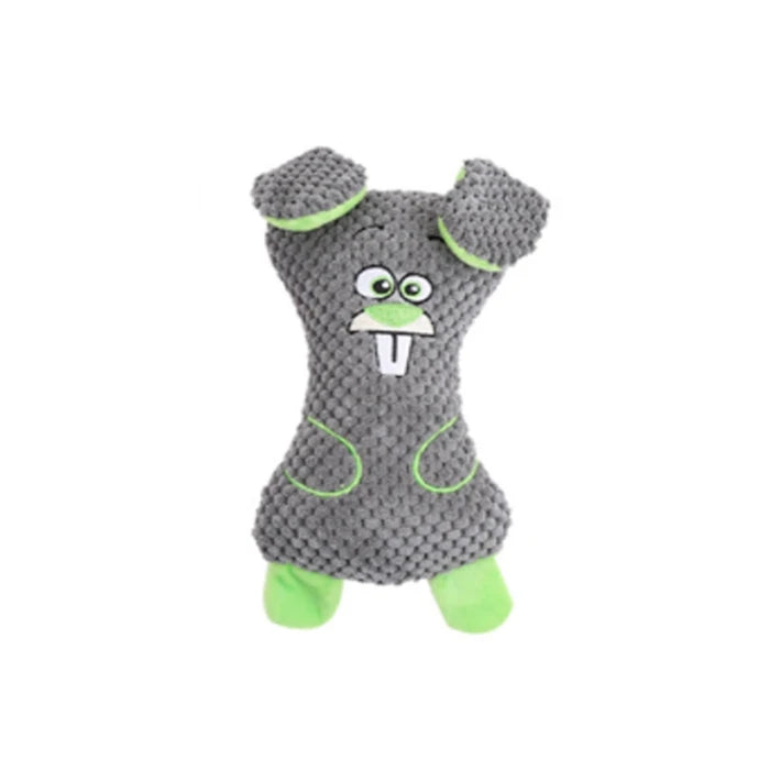 PELUCHE SONORO CONEJO VERDE Y GRIS - imagen 1