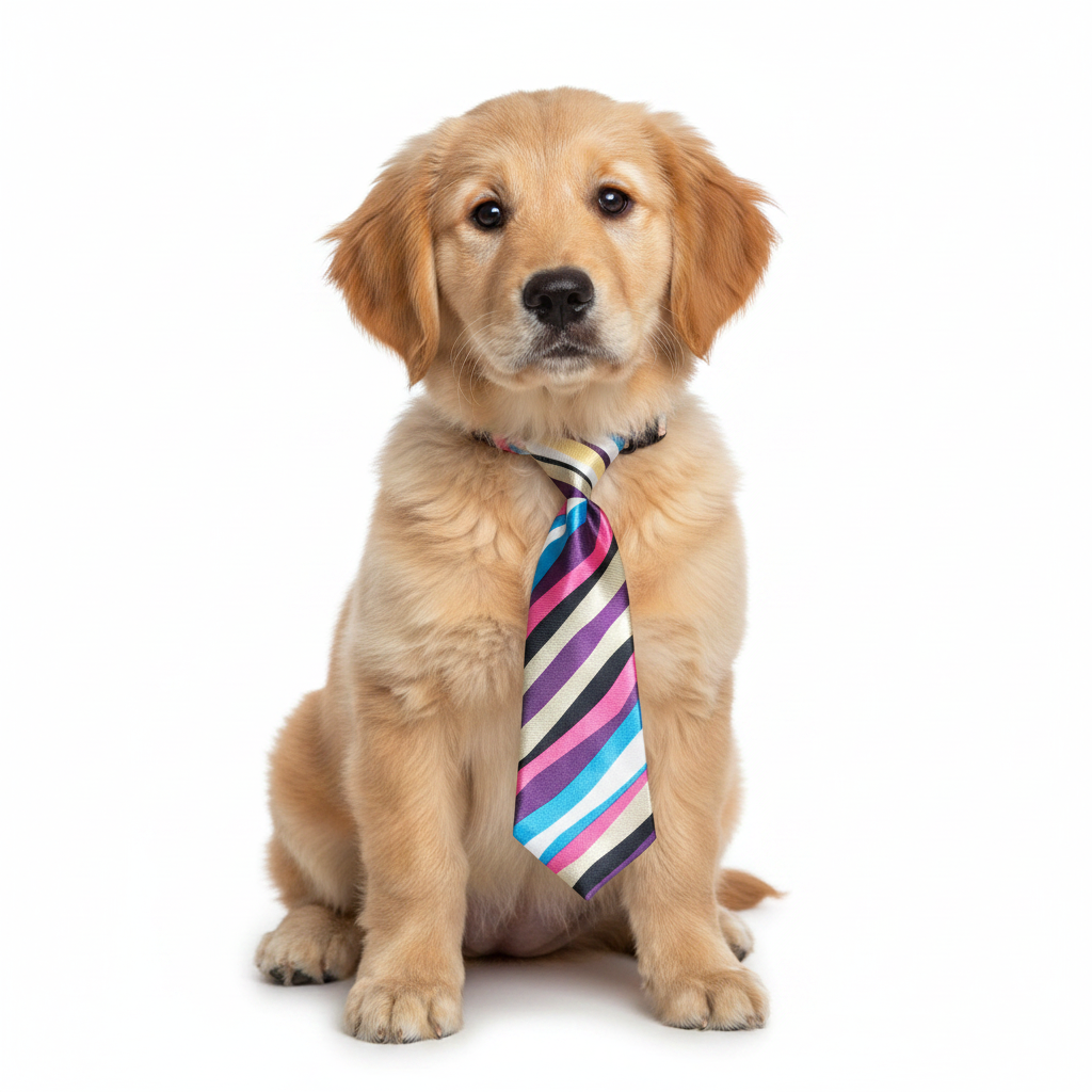 Perro con corbata