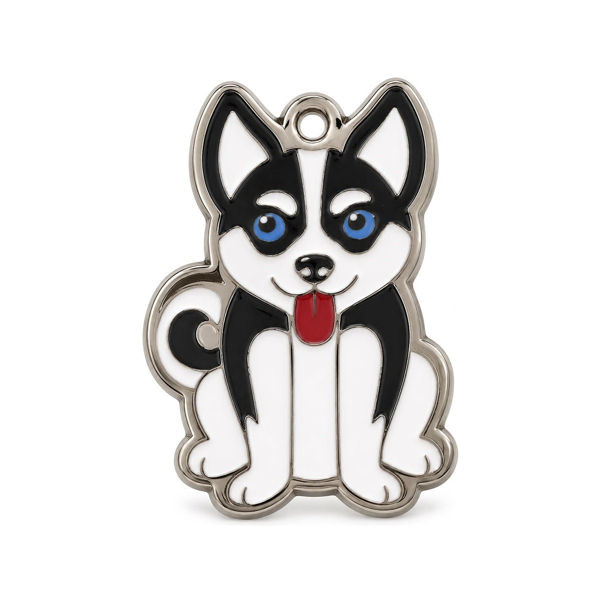 Placa de identificación personalizada Husky caricatura con grabado - Pethome