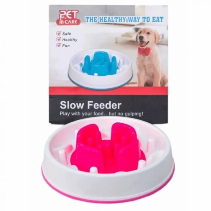 Plato Alimentacion Lenta Redondo Pet In Care Celeste - Pethome