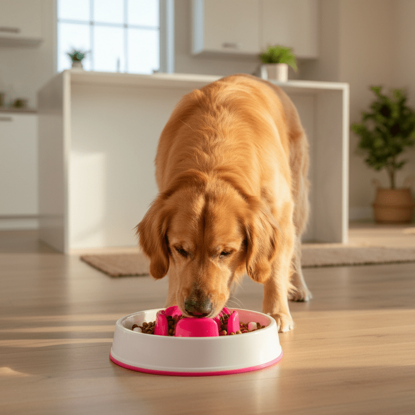 Plato Alimentacion Lenta Redondo Pet In Care Celeste - Pethome