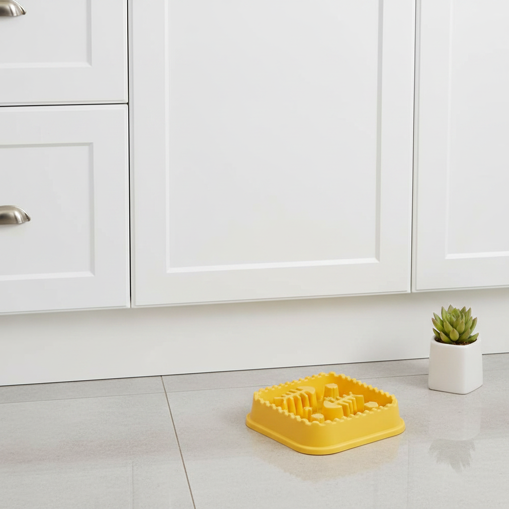 Plato slow feeder espina pez - lifestyle