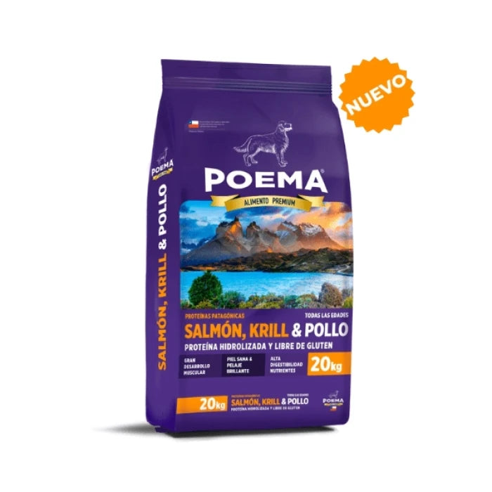 Poema perros razas medianas y grandes Salmón, Krill & Pollo 20kg - imagen 1