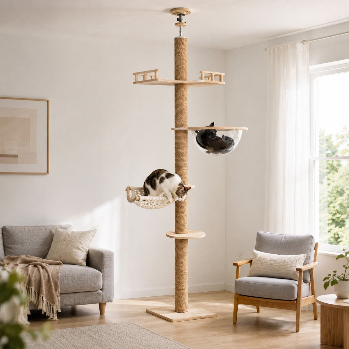 Rascador Torre a Techo Esencial - Pethome