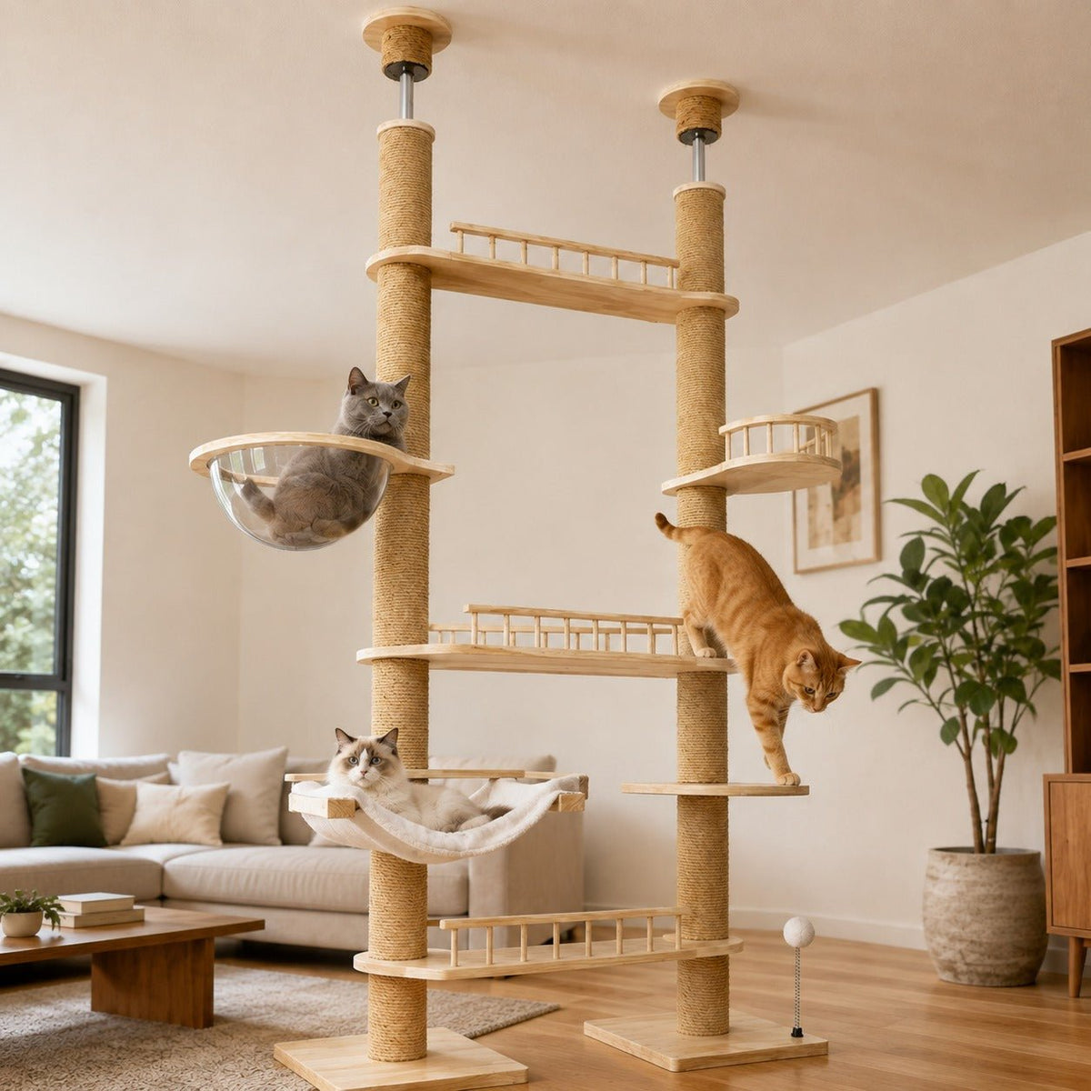 Rascador Torre a Techo Pro - Pethome