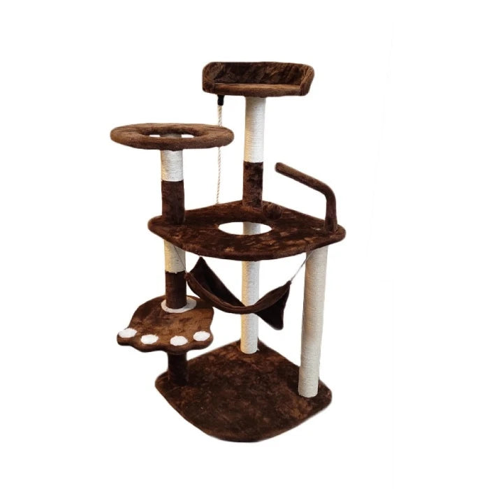 Rascador Torre Esquinero Con 4 Plataformas y Hamaca para gatos