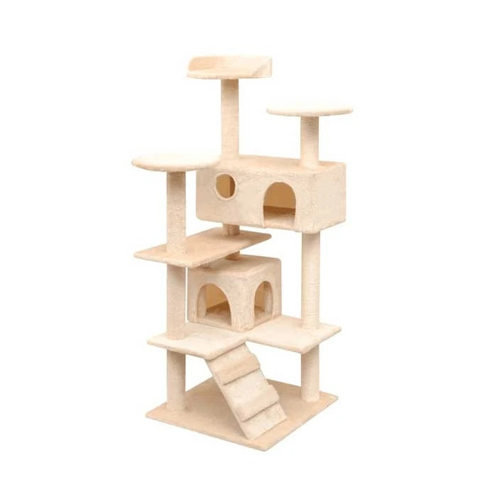 Rascador Torre para Gatos con dos casas y un gran mirador