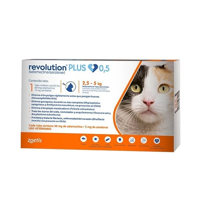 Revolution Plus 0.50 ML para Gatos hasta 5KG - imagen 1