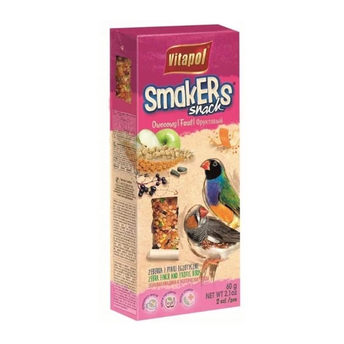 Smakers de Frutas para Aves Exoticas 2 barras - Pethome