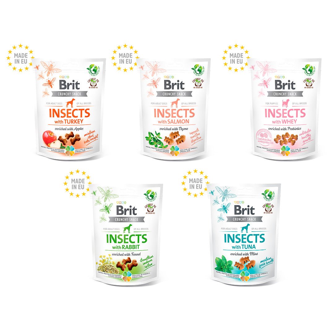Snack Crunchy brit insects 200gr - Pethome
