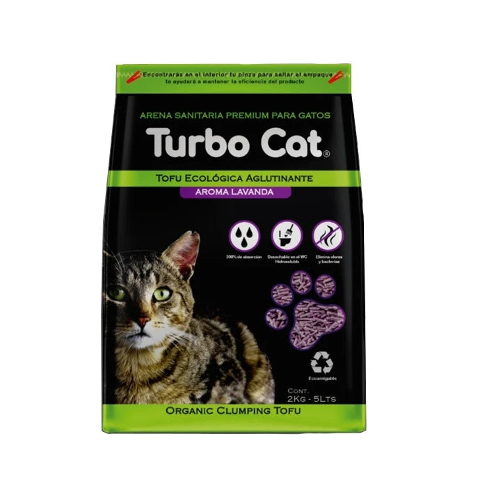 Top K9 Turbo Cat Tofu Lavanda 2KG - imagen 1