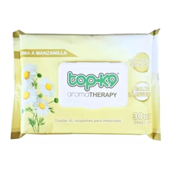 TOPK9 THERAPY TOALLA HUMEDA RELAJANTE XG 30 UNID MANZANILLA - imagen 1